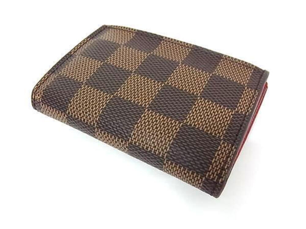 Louis Vuitton Coquelicot Tri Zoe Red fold Damier Red Wallet Portefeuille Red